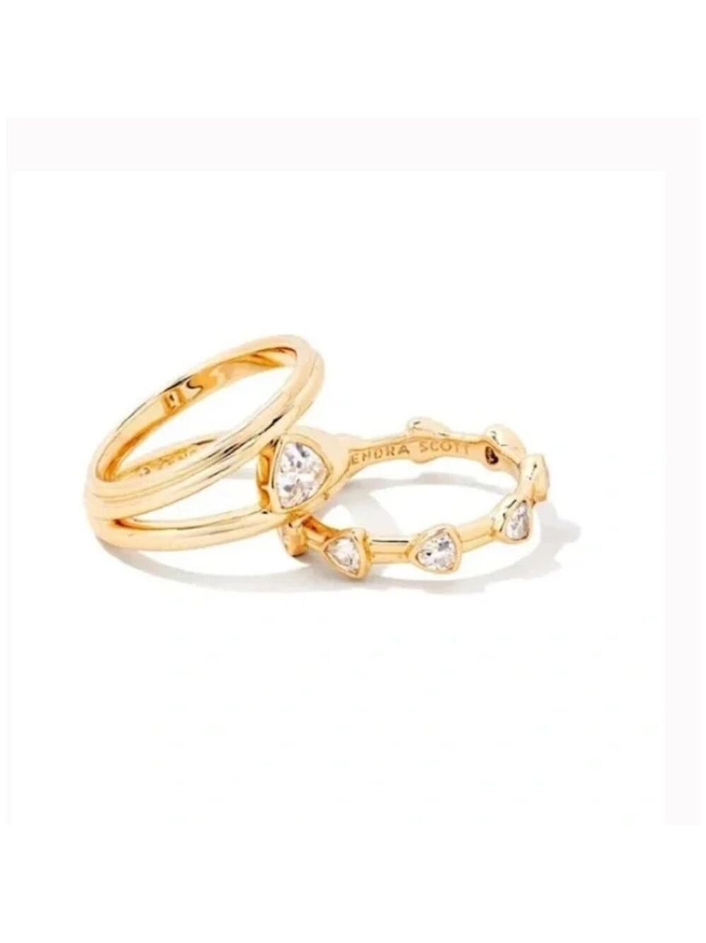 Kendra Scott Arden Ring Set In White Crystal Size 8 New